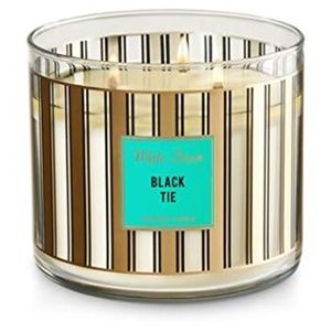 BATH & BODY WORKS "BLACK TIE" 3 WICK CANDLES